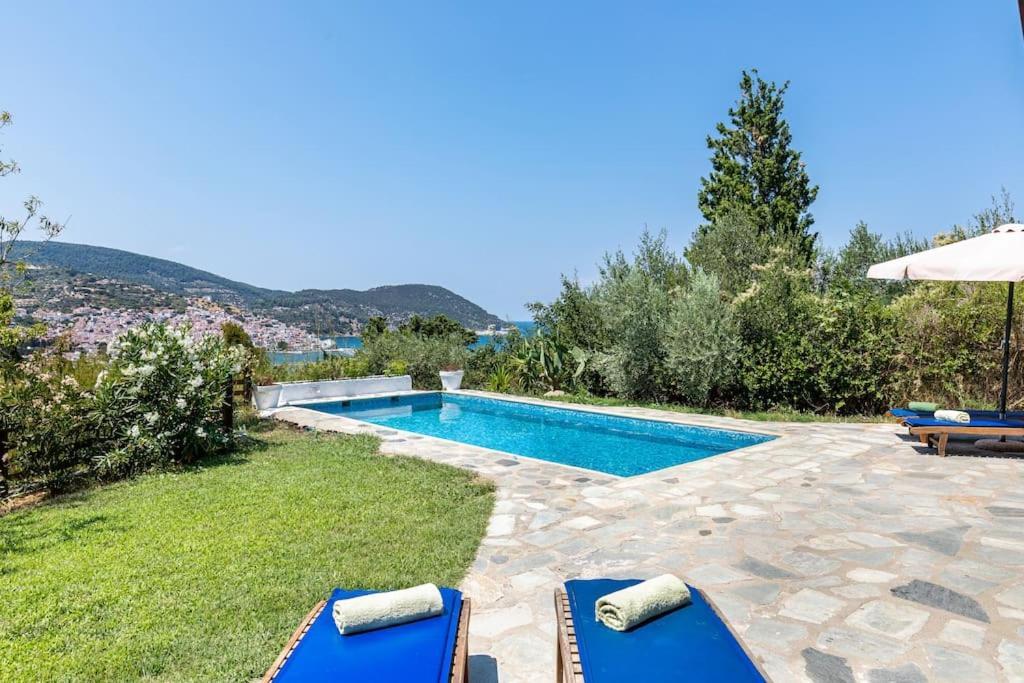 Villa Rodia With Swimming Pool On Skopelos Island Exterior photo